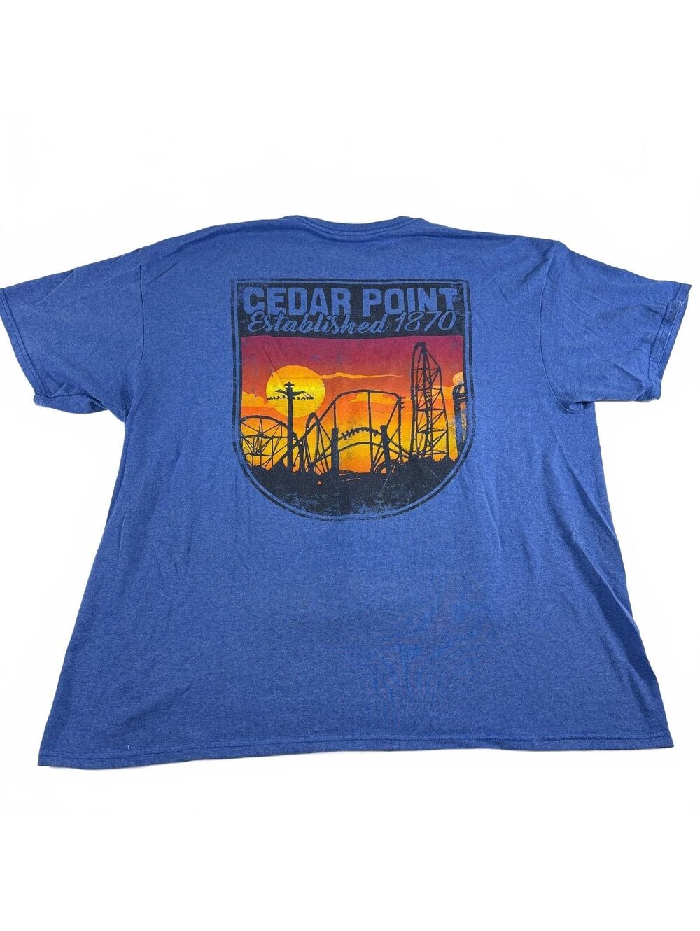 Cedar Point Men's Blue Short Sleeve T-Shirt 2XL